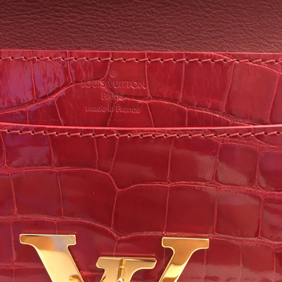 Auth rare Louis Vuitton Louise alligator exotic - Picture 5 of 8